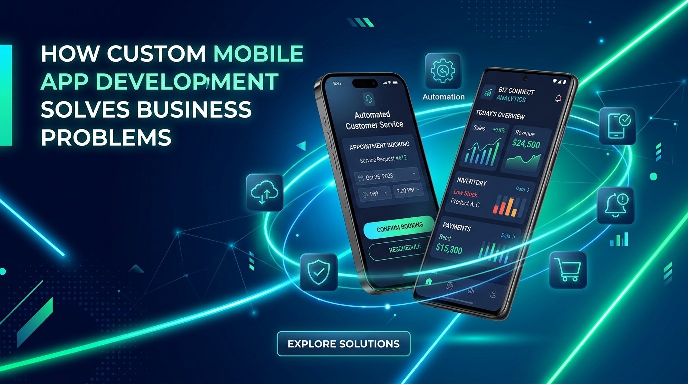 How Custom Mobile App Development Solves Business Problems - Mithila Softech